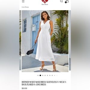 Brand new with tags maxi dress white v neck